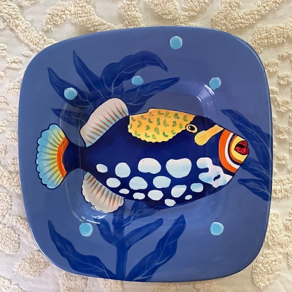 La Dolce Vita Big Fish Collection Ceramic Large Dish